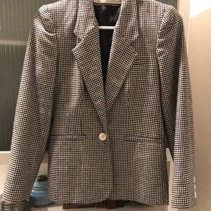 Black and White Checked Blazer 2P